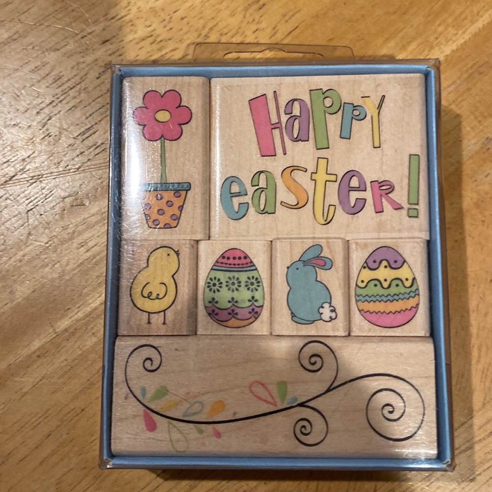 Easter/spring  craft rubber wood stamps - Picture 2 of 2